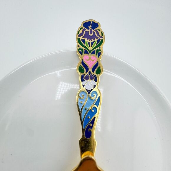 Tennessee Vintage Souvenir Spoon Collectible Gold Tone New with Box Purple Pink - Picture 5 of 7